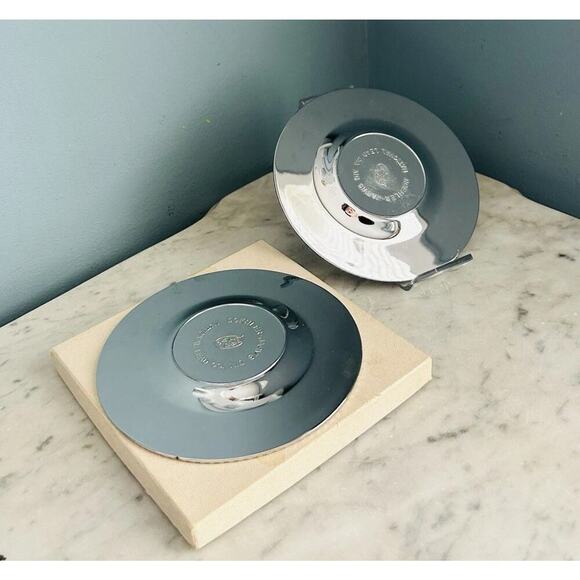 Vintage Doehler-Jarvis (2) Plate Division National Lead Chromeware Plates NIB - Picture 2 of 12